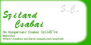 szilard csabai business card